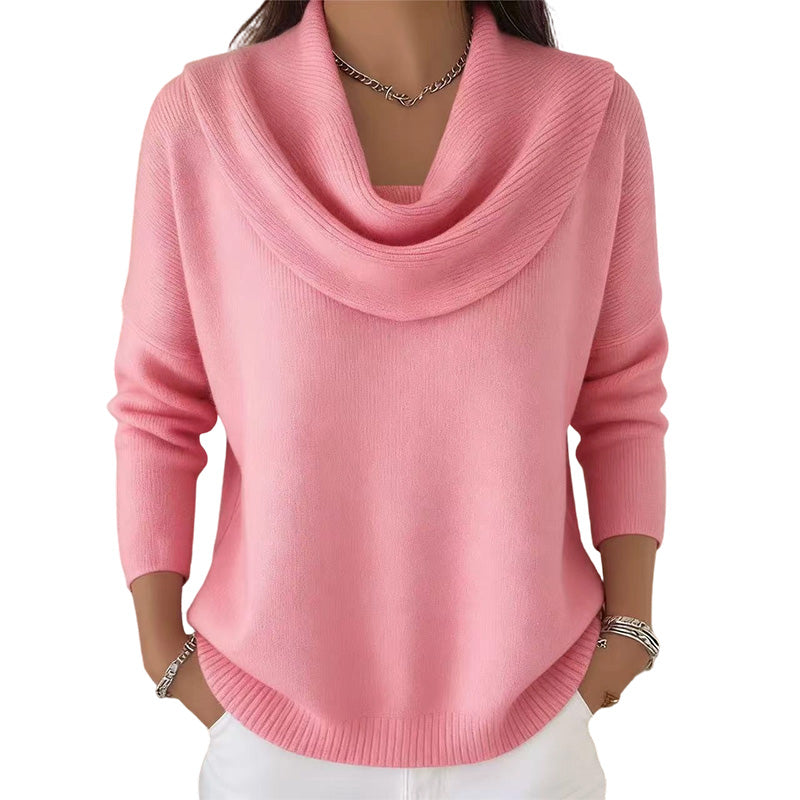 👚New Arrivals - Sequin Cowl Neck Pullover – Soft Ribbed Cuffs & Elegant Drape for Any Occasion 🌿