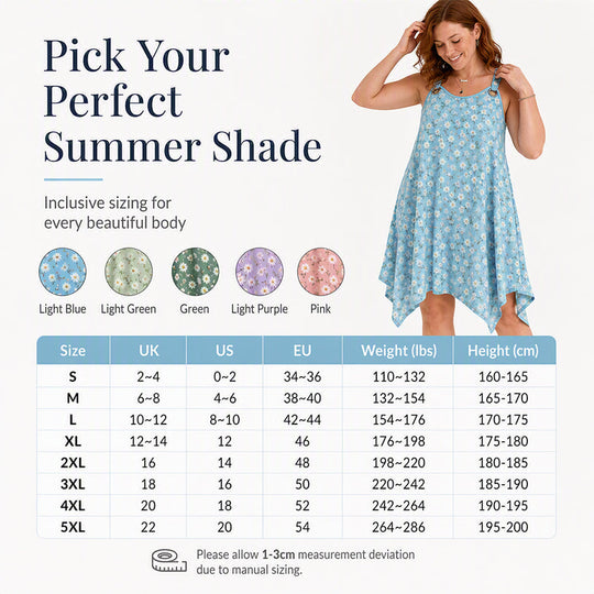 ✨🛍️Fresh Drop - Daisy Print Sleeveless Maxi – Breathable Comfort & Effortless Vacation Vibes 🍃