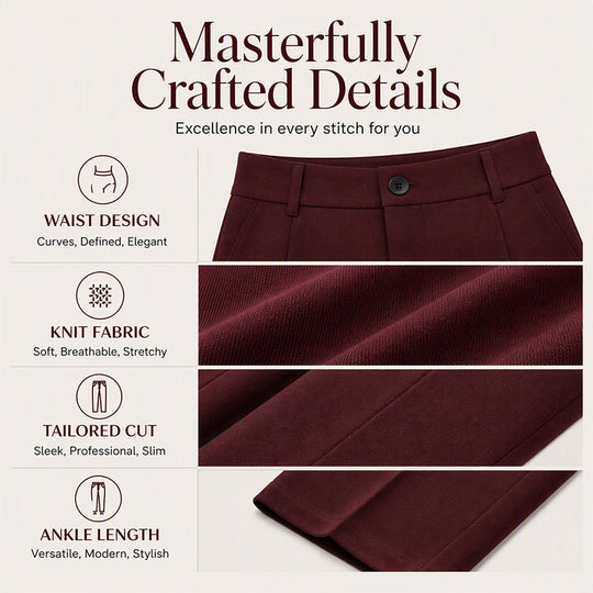 Women's High Waisted Cropped Suit Pants