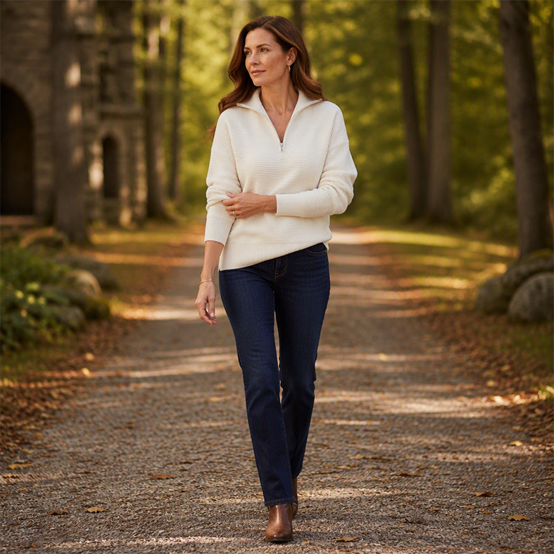 Women's Quarter Zip Pullover Sweater