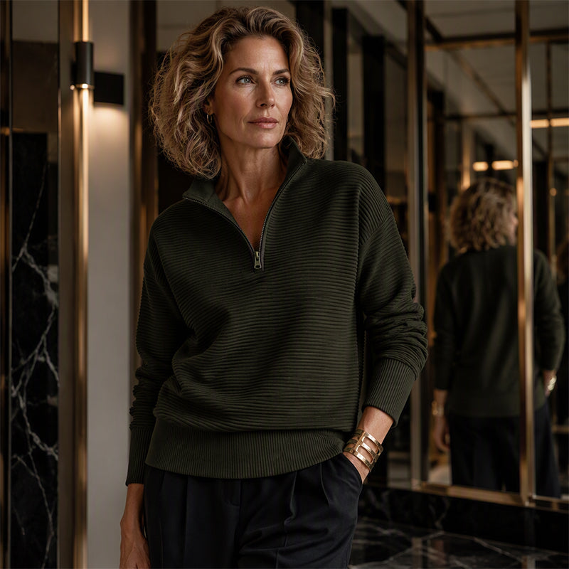 Women's Quarter Zip Pullover Sweater