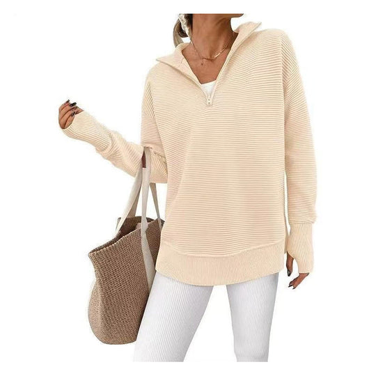 Women's Quarter Zip Pullover Sweater