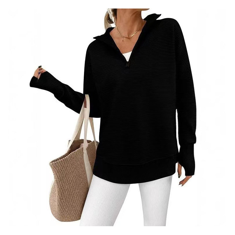 Women's Quarter Zip Pullover Sweater