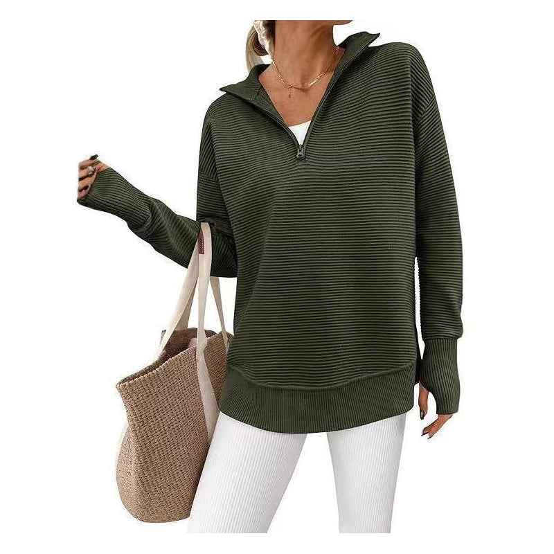 Women's Quarter Zip Pullover Sweater