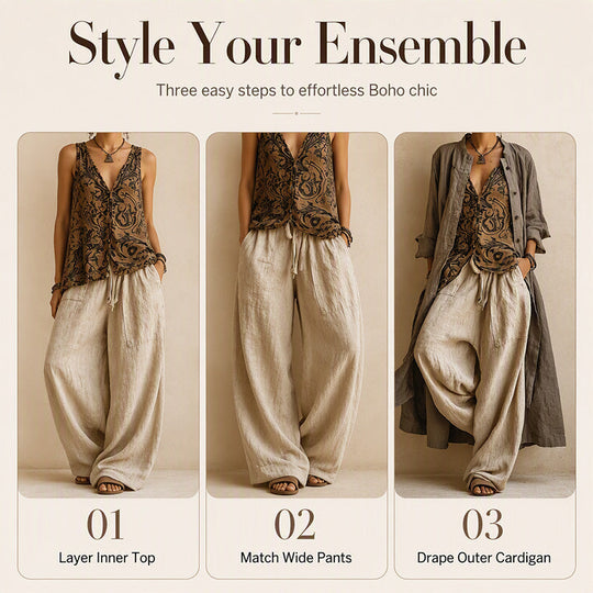 Bestseller🏆 3-Piece Boho Set – Versatile Styling & Lasting Quality for Everyday Elegance