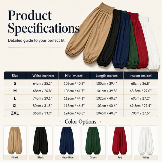 🌸Hot Sale 50% OFF💖Women's Casual Smocked Waist Harem Pants