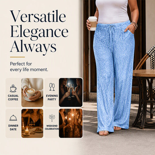 Pantalon droit à taille élastiquée pour femme