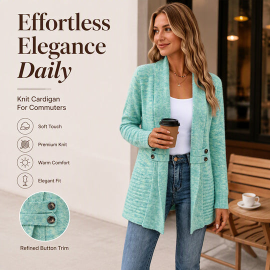 🧥Seasonal Style - Double-Breasted Cardigan – Lightweight Comfort & Effortless Layering for Cool Days
