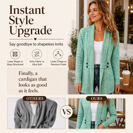 🧥Seasonal Style - Double-Breasted Cardigan – Lightweight Comfort & Effortless Layering for Cool Days