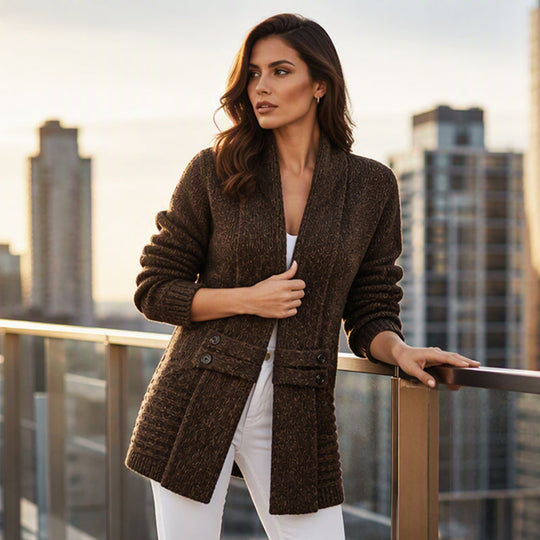 🧥Seasonal Style - Double-Breasted Cardigan – Lightweight Comfort & Effortless Layering for Cool Days