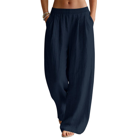 🌸Hot Sale 50% OFF👖 Women's Elastic Waist Wide-Leg Pants – Flattering Relaxed Fit For Everyday Comfort & Style 🤍