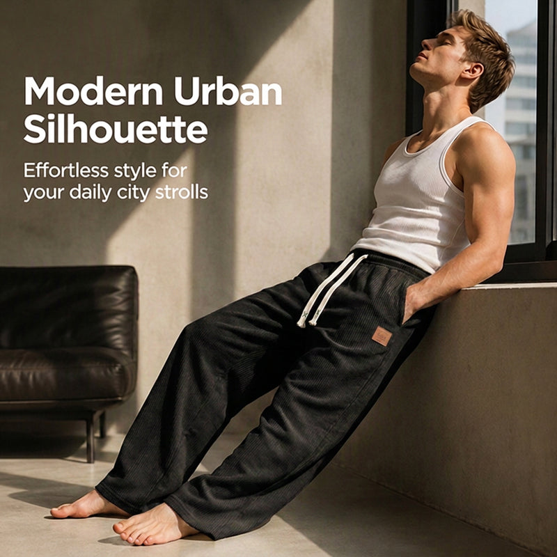 👖💨 Men's Casual Wide Leg Sweatpants – Soft fabric, relaxed fit, adjustable waist – streetwear comfort for everyday. 💪