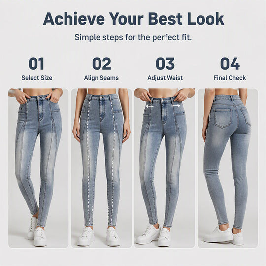 👖✨ 50% OFF! Women's High Waisted Slimming Skinny Jeans – Perfect Fit for Every Curve