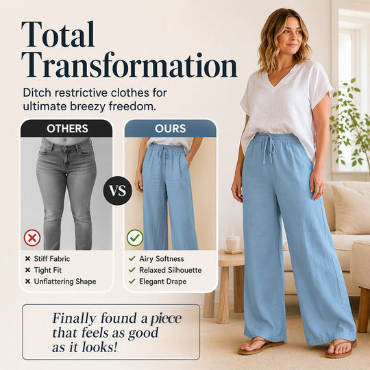 ⌛Limited-time offer-Women's Casual Drawstring Wide-Leg Pants🌿