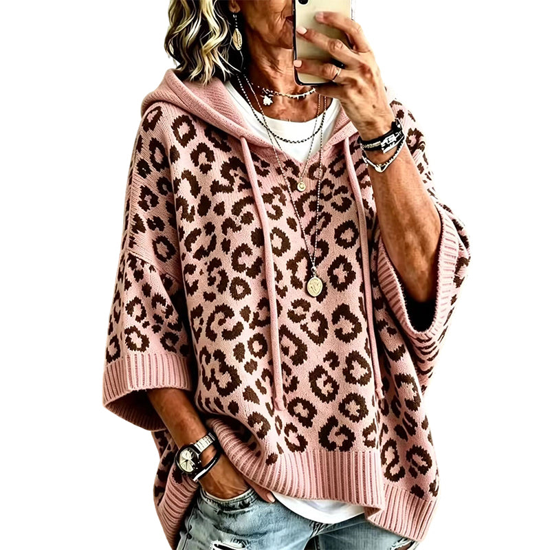 ✨New Arrivals: 50% Off-Women’s Leopard Print Knitted Hoodie 