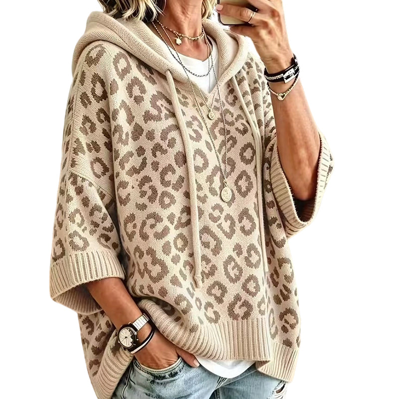 ✨New Arrivals: 50% Off-Women’s Leopard Print Knitted Hoodie 