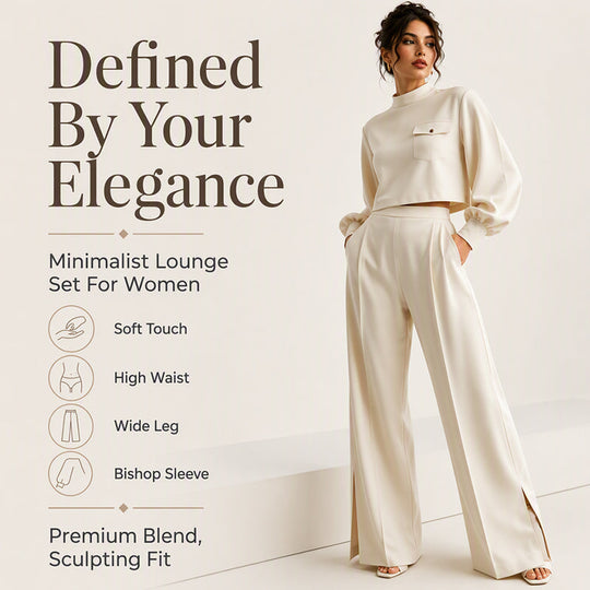✨ Effortless Comfort | Women's Cropped Top & Wide-Leg Pants 2-Piece Set✈️Free Shipping