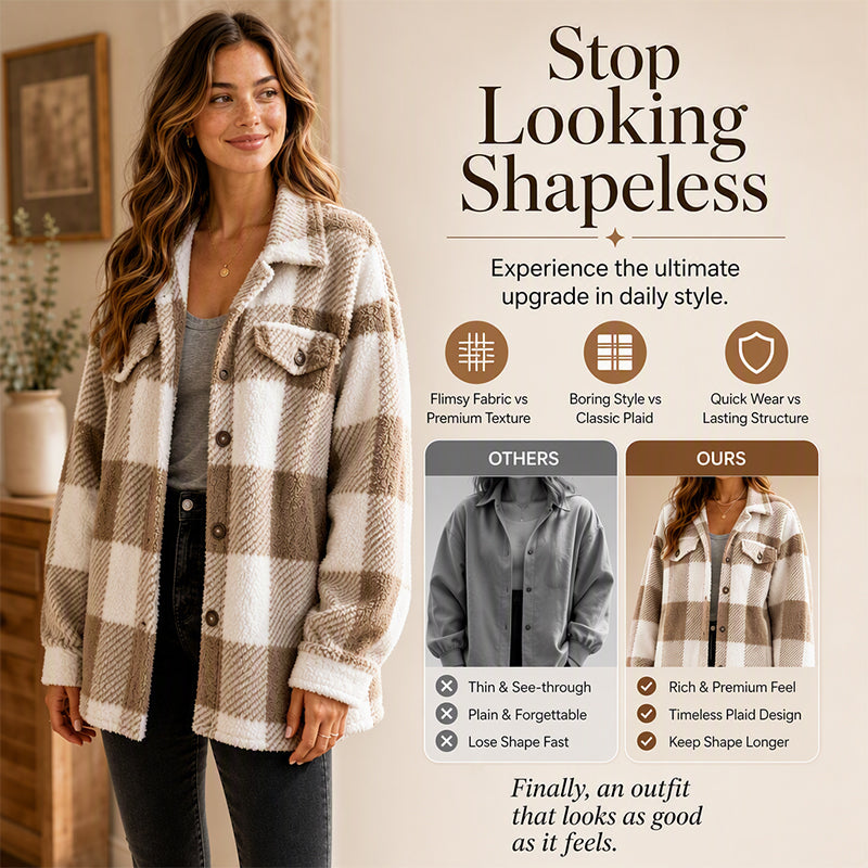 Must-Have🔥👔 Classic Plaid Button-Up Jacket – Cozy Layer for Crisp Autumn Days