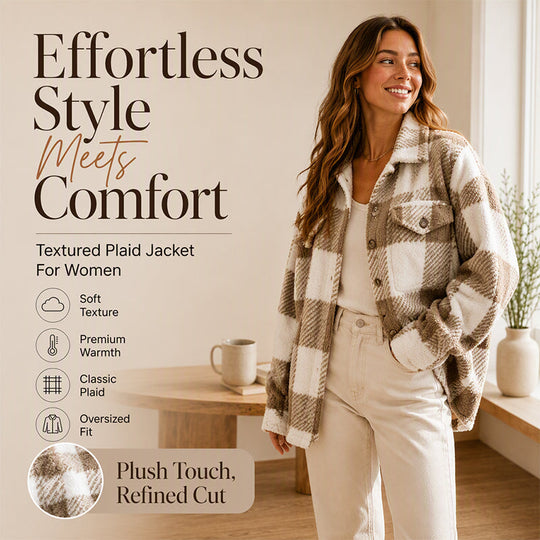 Must-Have🔥👔 Classic Plaid Button-Up Jacket – Cozy Layer for Crisp Autumn Days