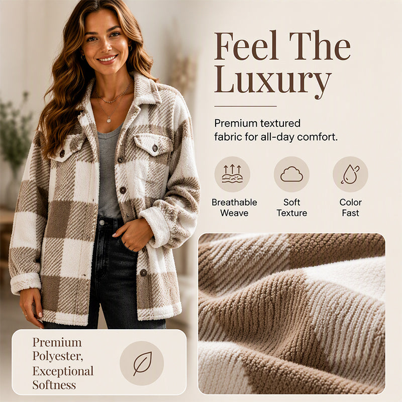 Must-Have🔥👔 Classic Plaid Button-Up Jacket – Cozy Layer for Crisp Autumn Days