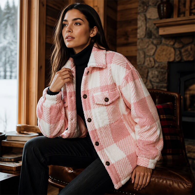 Must-Have🔥👔 Classic Plaid Button-Up Jacket – Cozy Layer for Crisp Autumn Days