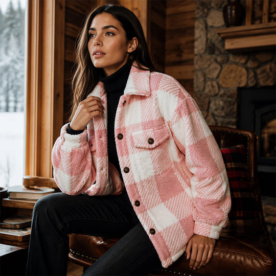 Must-Have🔥👔 Classic Plaid Button-Up Jacket – Cozy Layer for Crisp Autumn Days