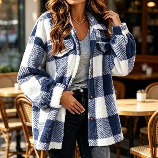 Must-Have🔥👔 Classic Plaid Button-Up Jacket – Cozy Layer for Crisp Autumn Days
