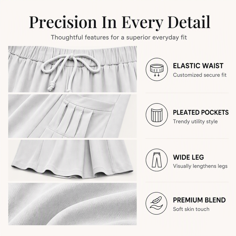 ☀️👖Seasonal Style - Wide-Leg Cotton Linen Pants – Versatile Pairing for Work, Weekends & Travel