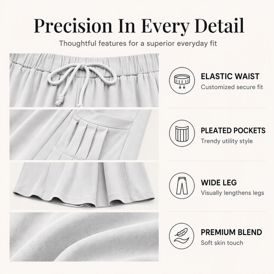☀️👖Seasonal Style - Wide-Leg Cotton Linen Pants – Versatile Pairing for Work, Weekends & Travel