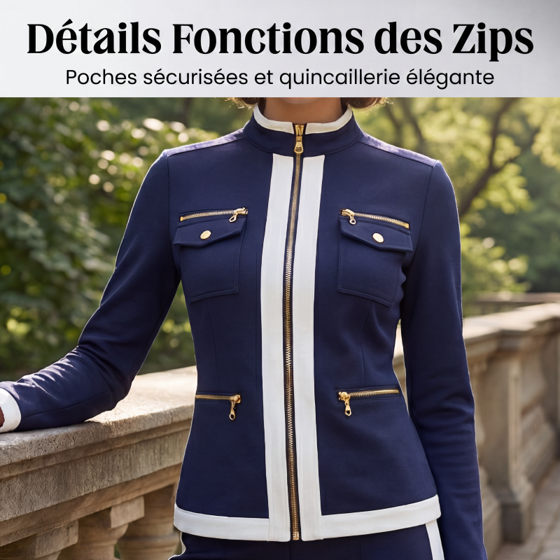 Ensemble de survêtement bicolore 2 pièces pour femme