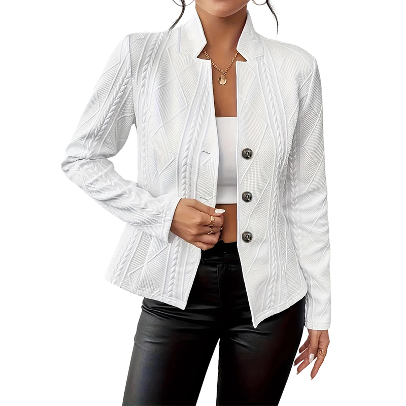 ✨Women's Textured Button Down Blazer Jacket – Effortless Elegance for Every Occasion