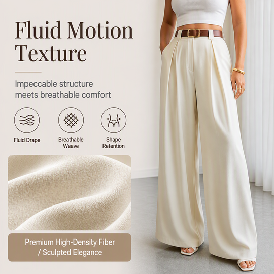🌸Hot Sale 50% OFF💖Women's Elegant High-Waisted Wide-Leg Suit Pants