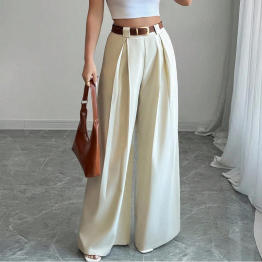 🌸Hot Sale 50% OFF💖Women's Elegant High-Waisted Wide-Leg Suit Pants