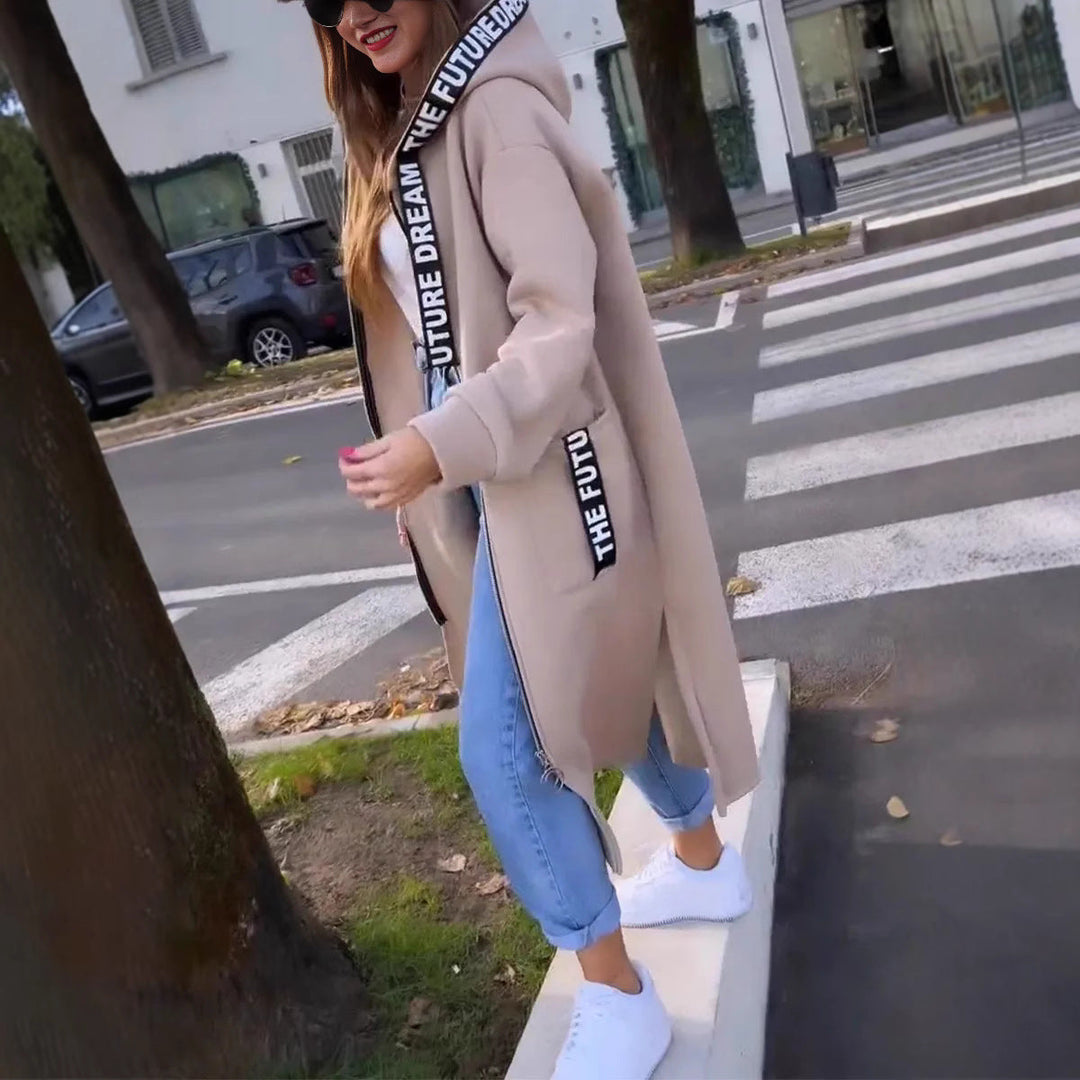 🧥Seasonal Style - Long Zip-Up Hoodie with Pockets – Versatile Coverage & Cozy Comfort for Cool Days