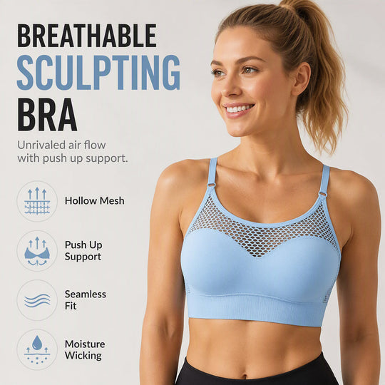 Must-Have🔥🏃‍♀️ Seamless High-Stretch Bra – Medium Support & Cooling Ventilation for Yoga or Gym