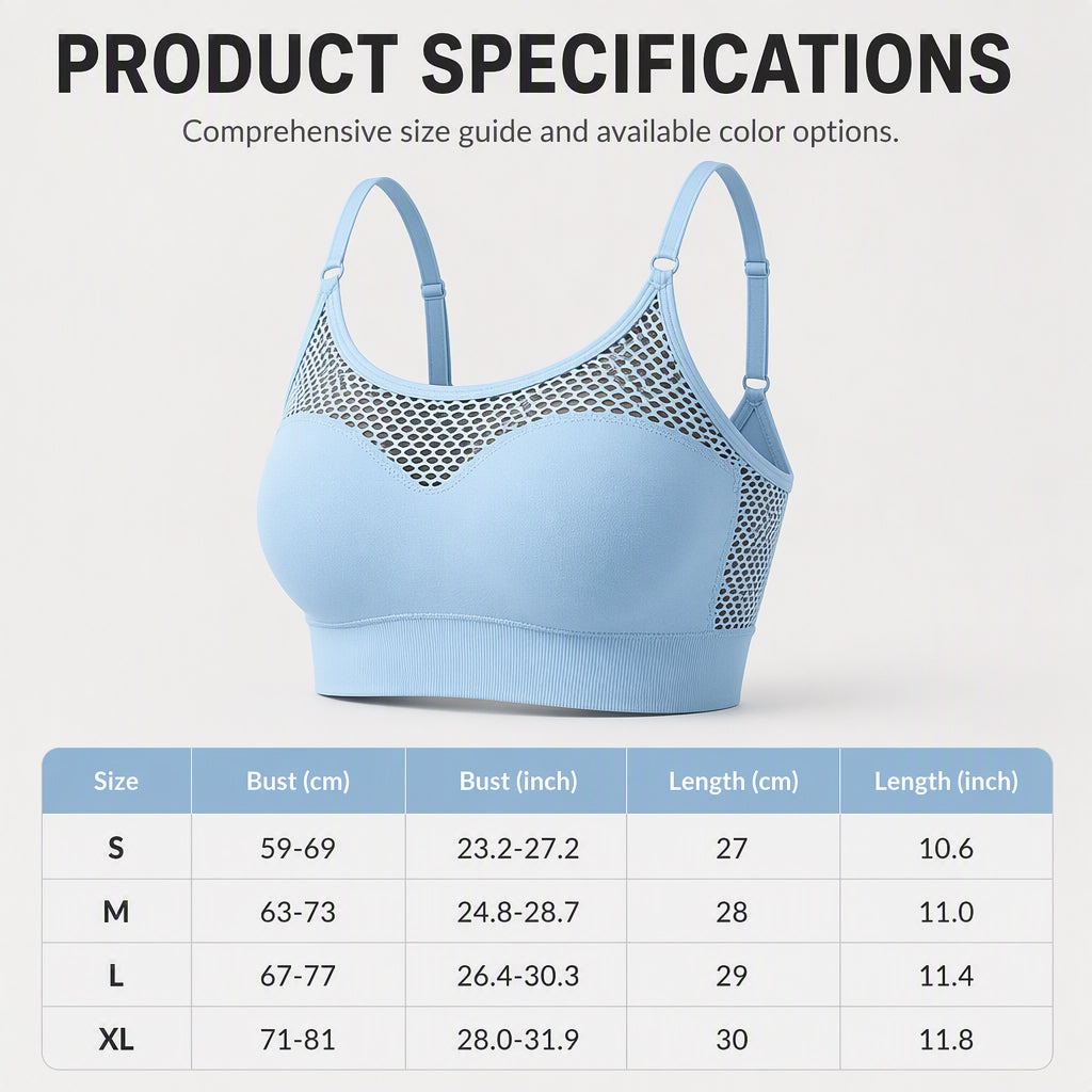 Must-Have🔥🏃‍♀️ Seamless High-Stretch Bra – Medium Support & Cooling Ventilation for Yoga or Gym