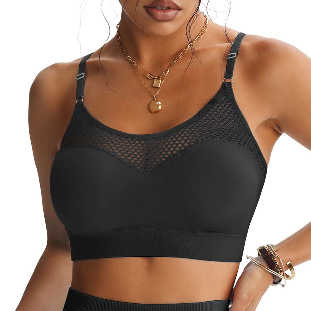 Must-Have🔥🏃‍♀️ Seamless High-Stretch Bra – Medium Support & Cooling Ventilation for Yoga or Gym