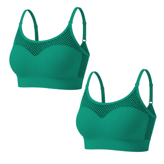 Must-Have🔥🏃‍♀️ Seamless High-Stretch Bra – Medium Support & Cooling Ventilation for Yoga or Gym