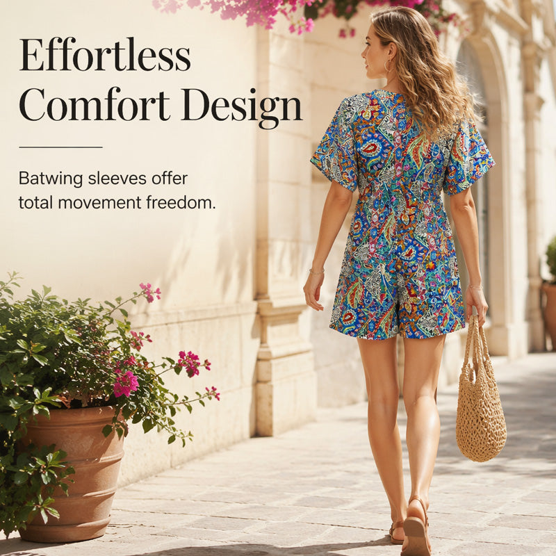 Trending Now⭐ Paisley Print Resort Jumpsuit – Lightweight & Flowy for Effortless Summer Getaways