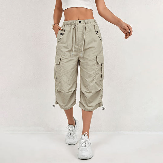 Hot Sale 50% OFF💖Women’s Lightweight Quick Dry Cargo Capri Trousers, Utility Everyday Outdoor Pants