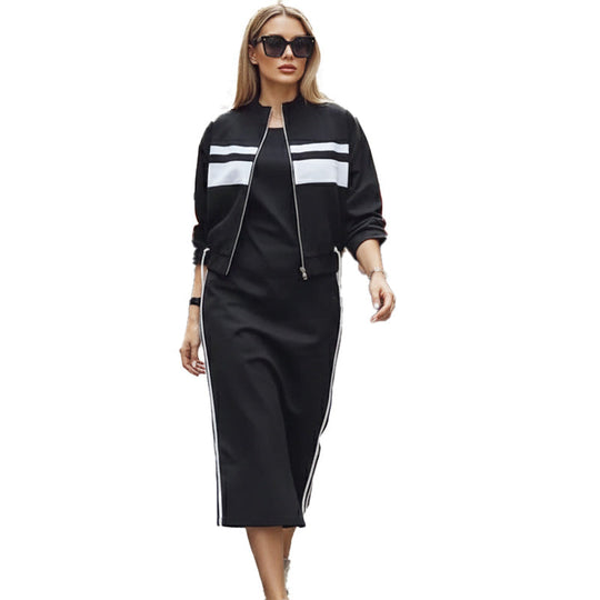 Women’s Bomber Jacket & Bodycon Skirt Set