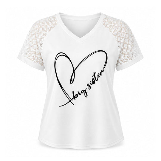 ⏰Last Day Sale 50% Off💃Elegant Lace Heart Tee