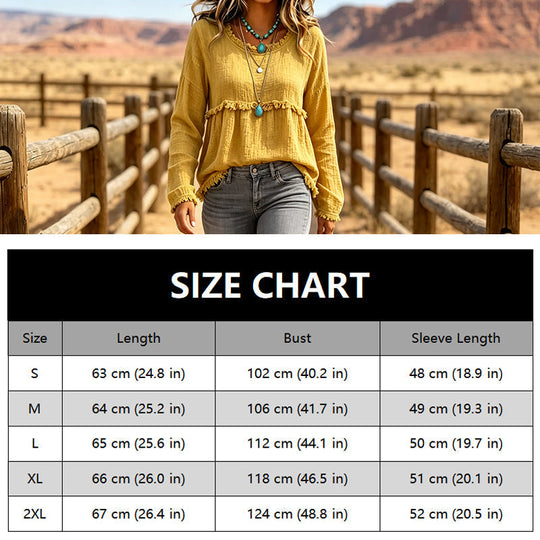 👚 ✨Women's Vintage Fringe Tassel Casual Top – Boho Charm Meets Everyday Comfort