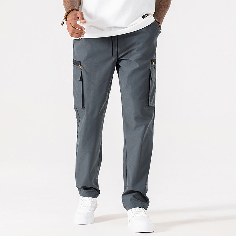 Men's Casual Cargo Pants with Multiple Pockets