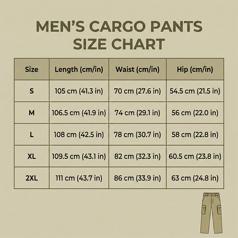 Men's Casual Cargo Pants with Multiple Pockets