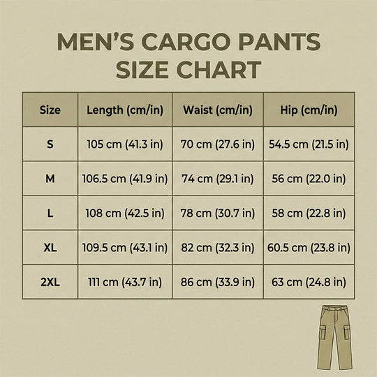 Men's Casual Cargo Pants with Multiple Pockets