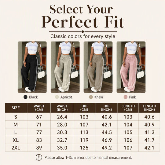 ☀️👖Seasonal Style - High-Rise Drawstring Pants – Breezy Comfort & Easy Pairing for Any Casual Look