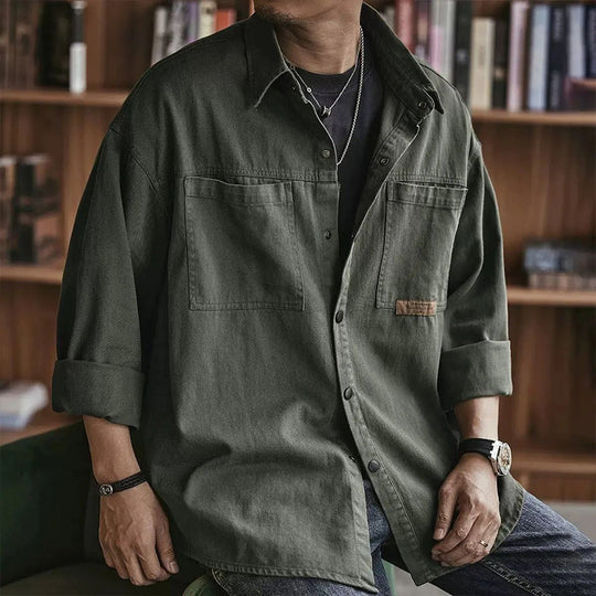 ⌛Limited-Time Offer🛍️Men's Long Sleeve Loose-Fit Utility Shirt