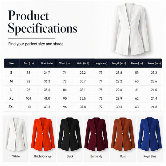 🧥Seasonal Style - Tailored Blazer with One-Button Closure – Breathable Comfort & Crisp Lines for Every Occasion