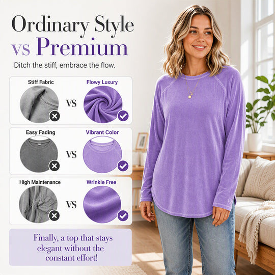 👚Seasonal Style - Relaxed Cotton Crew Top – Breezy Comfort & Easy Pairing with Jeans or Leggings
